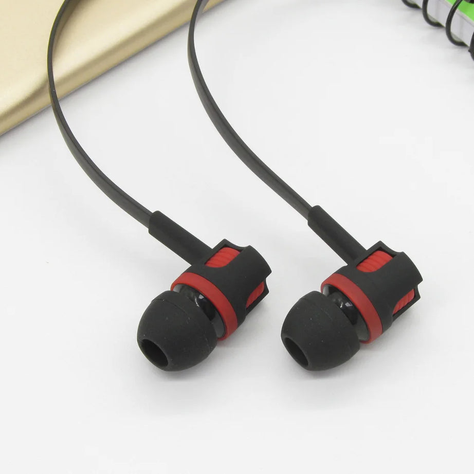 Écouteurs filaires Extra Bass avec microphone et prise jack 3,5 mm, style Noodles, pour Samsung