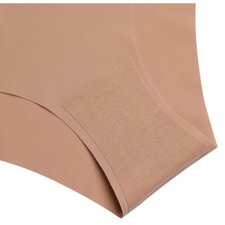 Ensemble de 3 culottes sans coutures pour femme, respirantes, taille basse, sexy, en soie unie, invisibles.