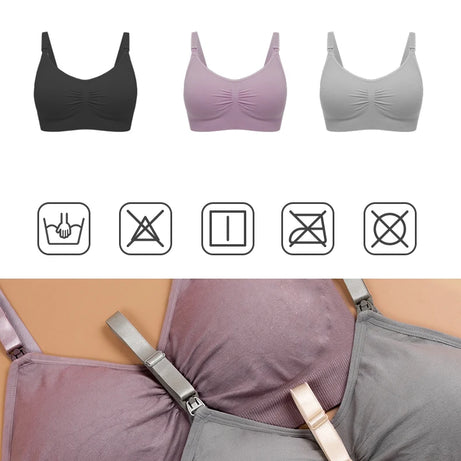 Soutien-gorge d'allaitement grande taille de haute qualité, respirant, sans coutures, push-up, idéal pour les femmes allaitantes.