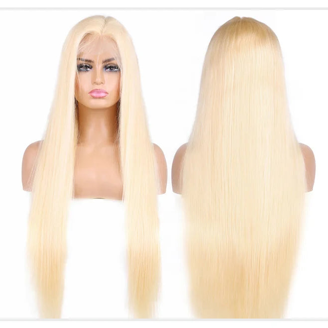 13x4 13x6 360 HD Transparent 613 Honey Blonde Color Lace Front Human Hair Wigs for Women Raw Brazilian Straight Lace Frontal Wig