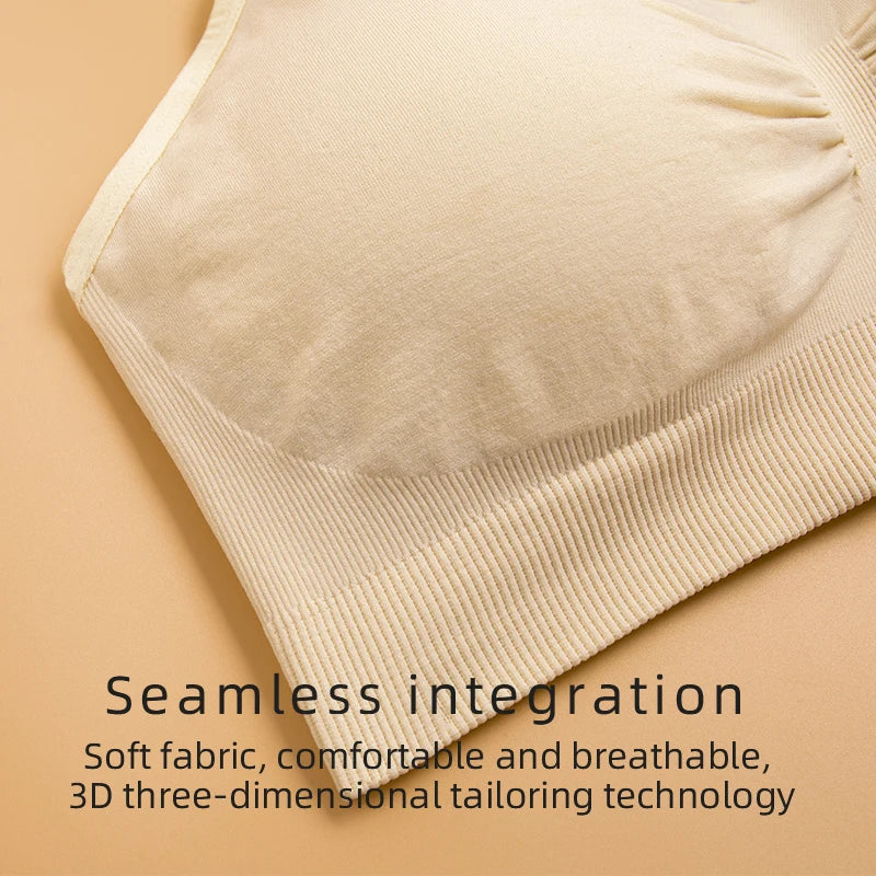 Soutien-gorge d'allaitement grande taille de haute qualité, respirant, sans coutures, push-up, idéal pour les femmes allaitantes.