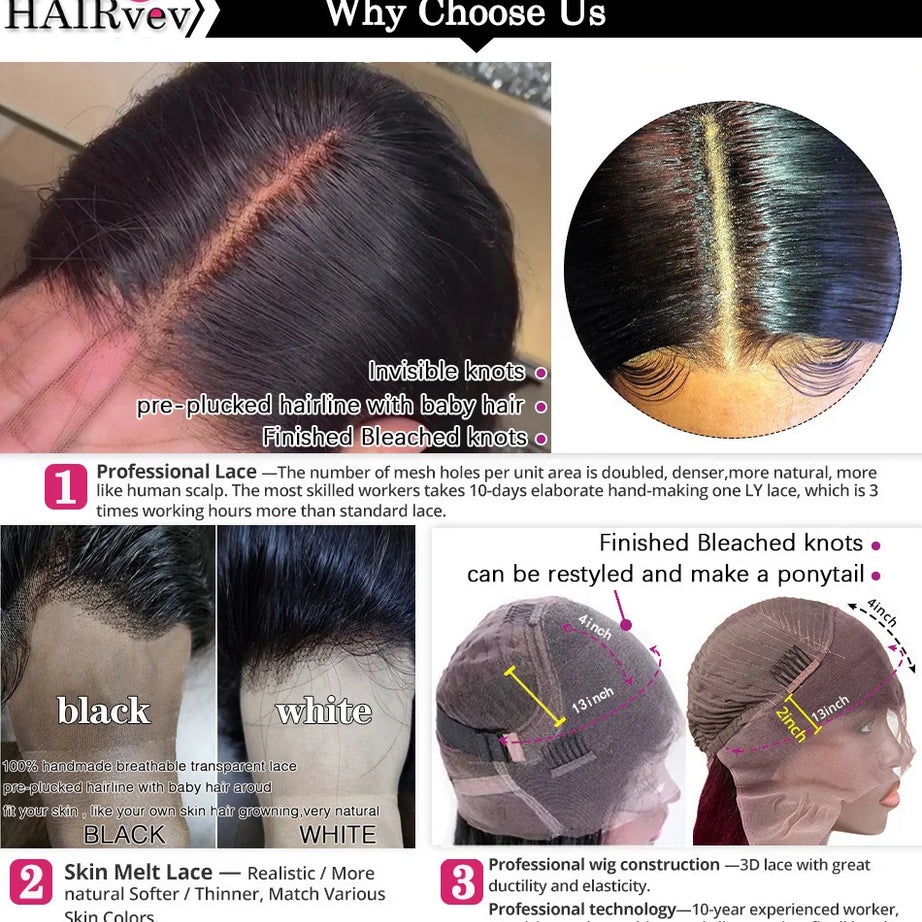 Perruque Lace Front HD Brun Chocolat 13x4 Ondulée, style brésilien, 13x6, pour femme, 100% cheveux humains Remy, pré-épilée