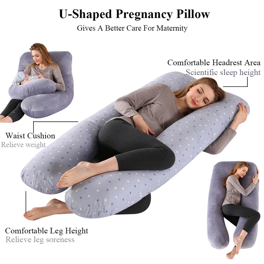 Coussin de grossesse PANGDUBE 130*70cm, coussin lombaire de sommeil pour femmes enceintes, coussin d'allaitement