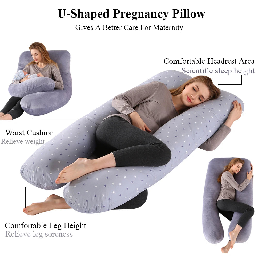 Coussin de grossesse PANGDUBE 130*70cm, coussin lombaire de sommeil pour femmes enceintes, coussin d'allaitement