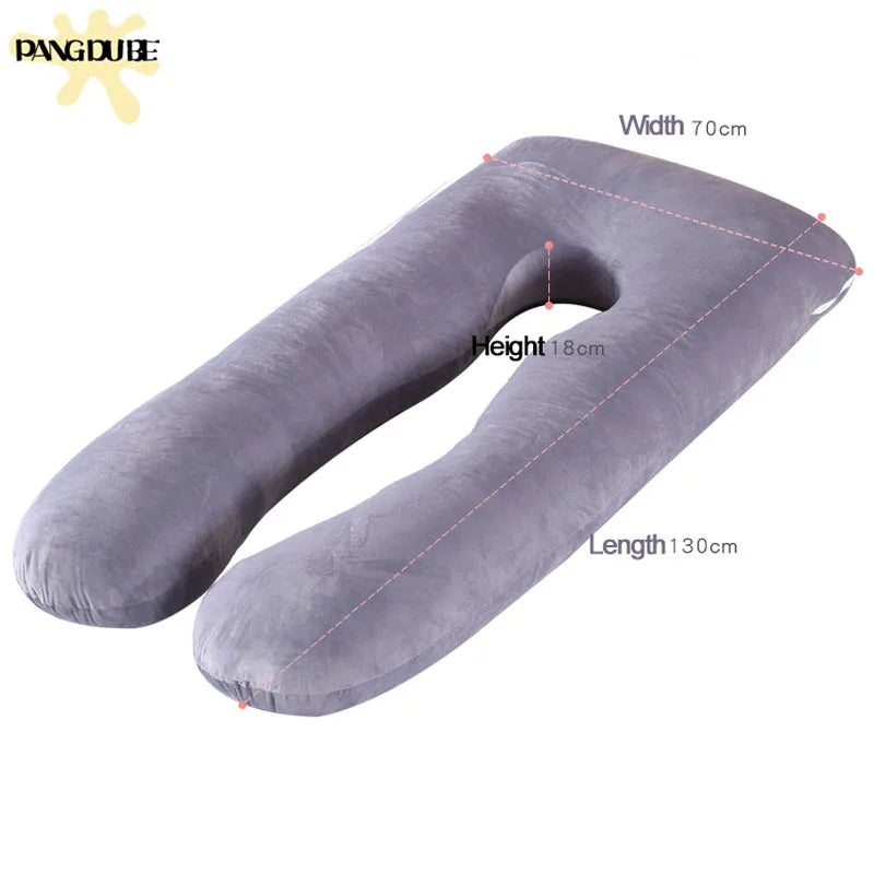 Coussin de grossesse PANGDUBE 130*70cm, coussin lombaire de sommeil pour femmes enceintes, coussin d'allaitement