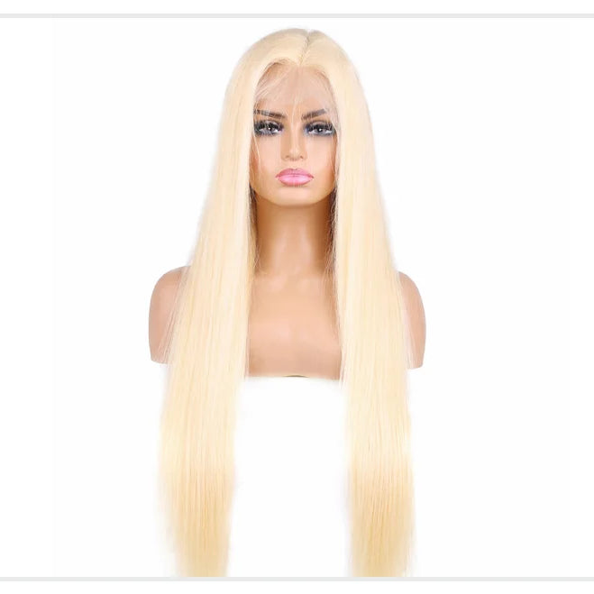 13x4 13x6 360 HD Transparent 613 Honey Blonde Color Lace Front Human Hair Wigs for Women Raw Brazilian Straight Lace Frontal Wig