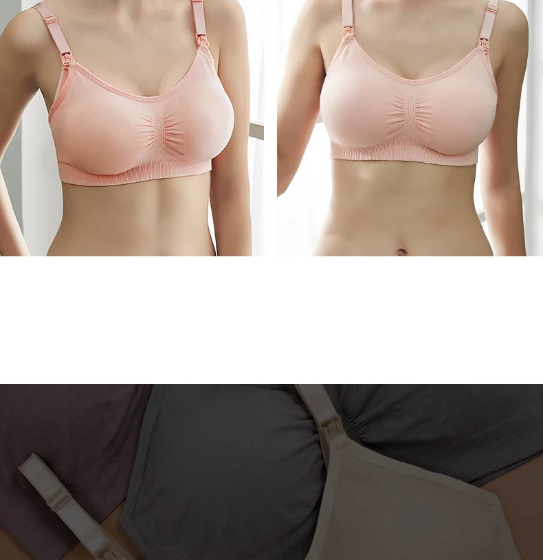 Soutien-gorge d'allaitement grande taille de haute qualité, respirant, sans coutures, push-up, idéal pour les femmes allaitantes.