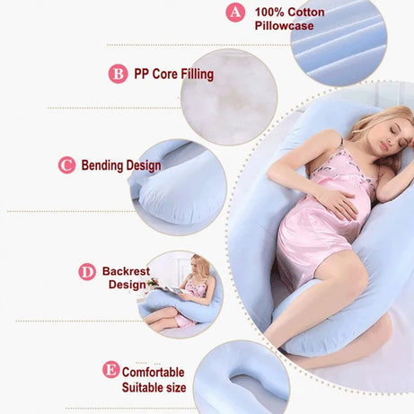 Coussin de grossesse PANGDUBE 130*70cm, coussin lombaire de sommeil pour femmes enceintes, coussin d'allaitement