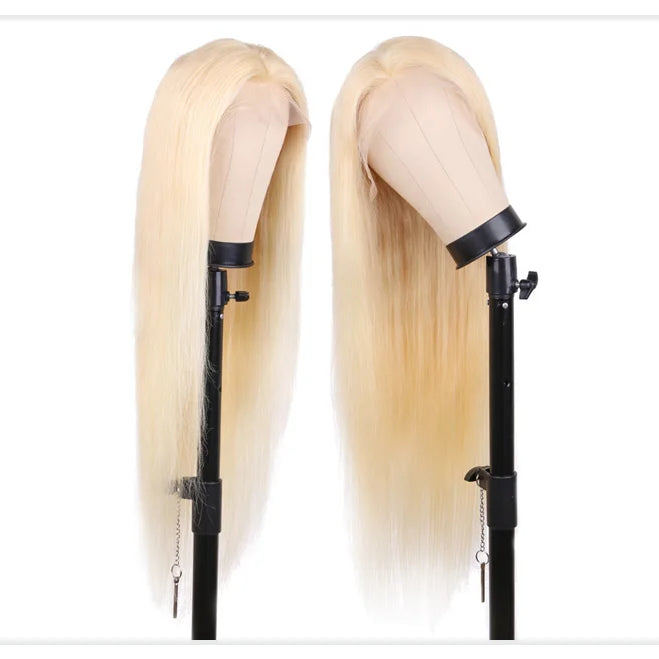 13x4 13x6 360 HD Transparent 613 Honey Blonde Color Lace Front Human Hair Wigs for Women Raw Brazilian Straight Lace Frontal Wig