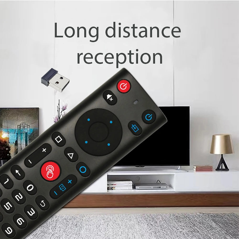 Télécommande sans fil BPR3S PLUS BT Air Mouse avec fonction vocale, apprentissage infrarouge et gyroscope pour boîtier TV Android/PC. Compatible avec les systèmes Android TV et Android TV.