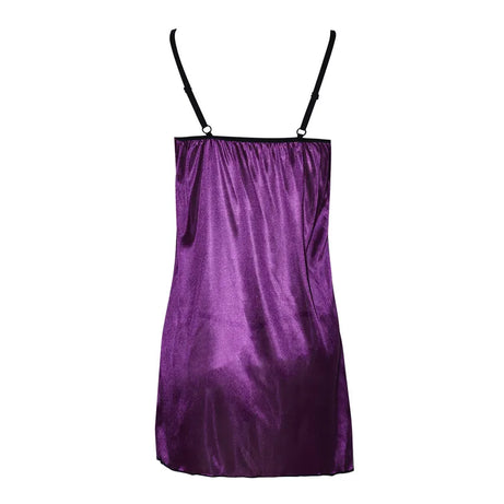 Women Sling Lace Sleepwear Female Sexy V Neck Nightdress Sexy Nightdress Lace-up Cutout Flower Silky Comfortable Sleepwear