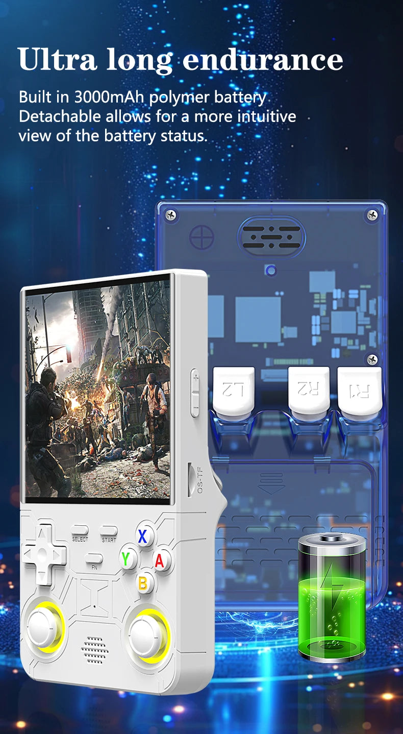 Nouvelle console de jeux portable ultra rétro R36, écran 4 pouces, système Linux open-source, 128 Go, lecteur vidéo portable.
