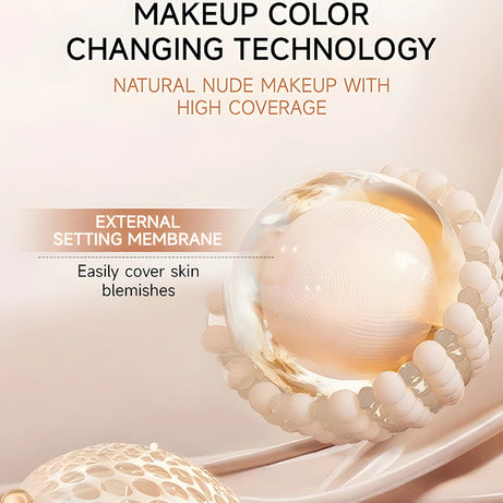 Fond de teint stick thermosensible O'CHEAL, couvrance du visage, imperfections et pores, double embout, fini mat.