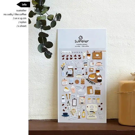 Autocollants Suatelier Foods, scrapbooking esthétique, jolis stickers pour carnets de voyage, décorations coréennes, agendas et fournitures de loisirs créatifs.