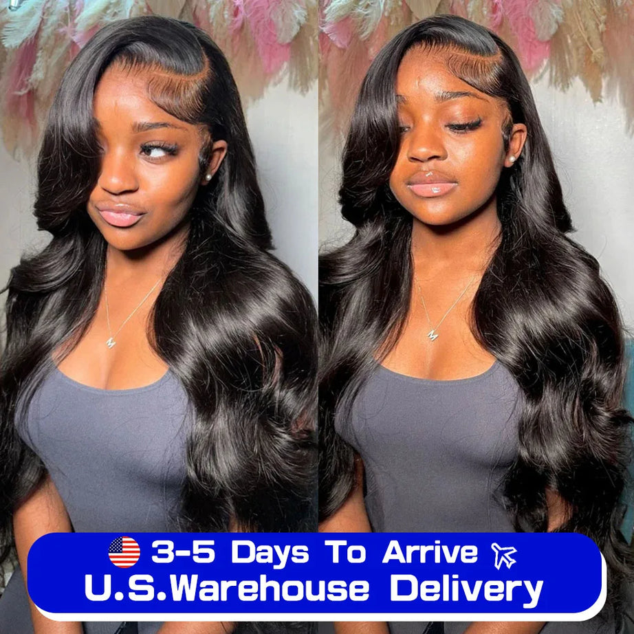 Perruque Lace Frontale Transparente HD 13x6, ondulée, en cheveux humains Remy, densité 250, 30 à 40 pouces, pour femmes noires