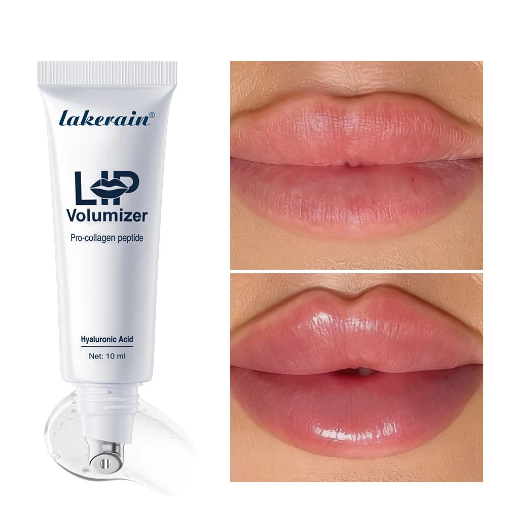 Lakerain Hyaluronic Acid Instant Lip Plumping Lip Oil Lip Line Reduction Lip Care Essence Lip Gloss Women Moisturizing Lip Tint