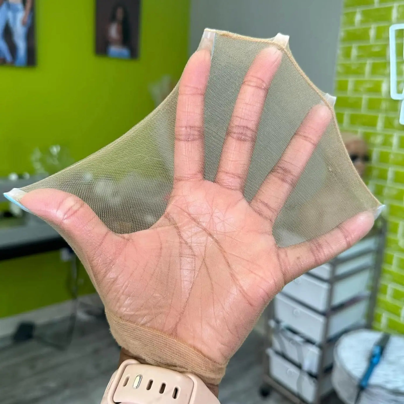 Bonnet de perruque HD en gros pour femmes, invisible, ultra-fin et extensible, pour perruques à lace front, bonnet de perruque transparent en nylon fin.