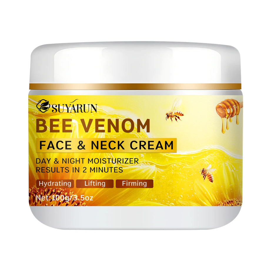 SUYARUN Crème Visage Anti-Âge au Collagène et Venin d'Abeille | Hydratant Raffermissant et Liftant | Réduction des Rides | Hydratation 24H.