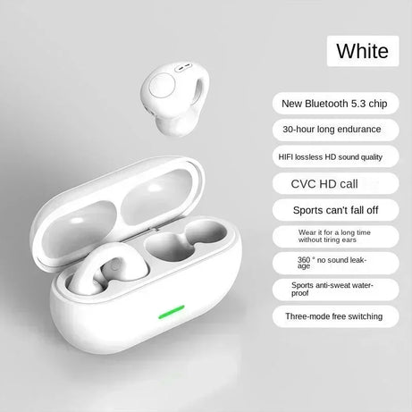 Nouveaux écouteurs sans fil à conduction osseuse T75 d'origine, Bluetooth 5.3, pour le sport, avec un son HiFi et une étanchéité optimale. Casque TWS étanche.
