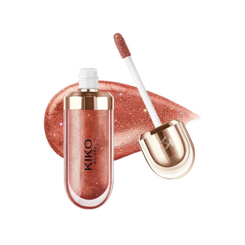 Kiko 3D Hydra LipGloss Blush waterproof longue tenue Maquillage scintillant Gloss à lèvres Brun Rose Mauve nacré
