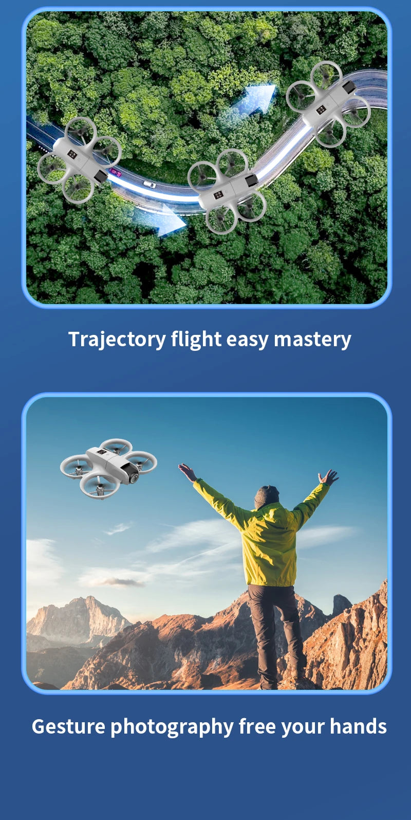 Nouveau mini drone H135 WIFI FPV Hover, caméra 4K professionnelle, lumières colorées, drone RC pliable, quadricoptère, jouet RC, cadeau