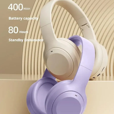 Casque stéréo Hi-Fi circum-aural M5 sans fil Bluetooth 5.3, idéal pour le sport et les jeux vidéo. Compatible avec carte TF/AUX et réduction du bruit.