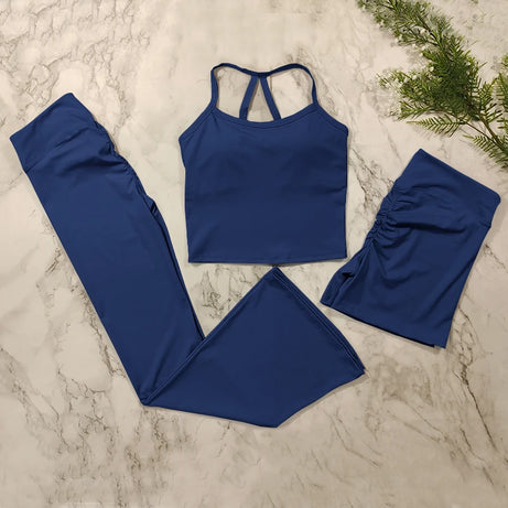 Ensemble de yoga 2 pièces pour femme, survêtement de sport, tenue de Pilates et fitness, soutien-gorge push-up et legging.