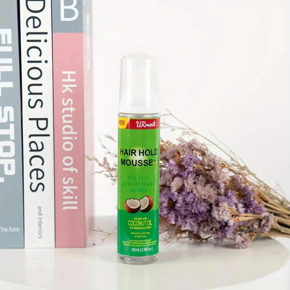 Mousse coiffante à l'huile d'olive pour cheveux bouclés (2025) - Forte tenue - Anti-frisottis - Convient aux femmes et aux hommes