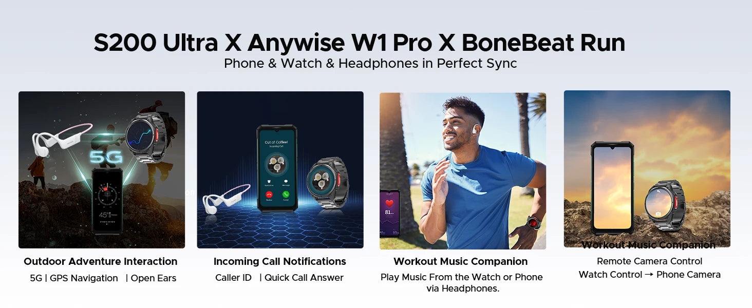Écouteurs intra-auriculaires à conduction osseuse DOOGEE BoneBeat Run, sans fil, Bluetooth 5.4, étanches, pour la musique et les appels sportifs en extérieur