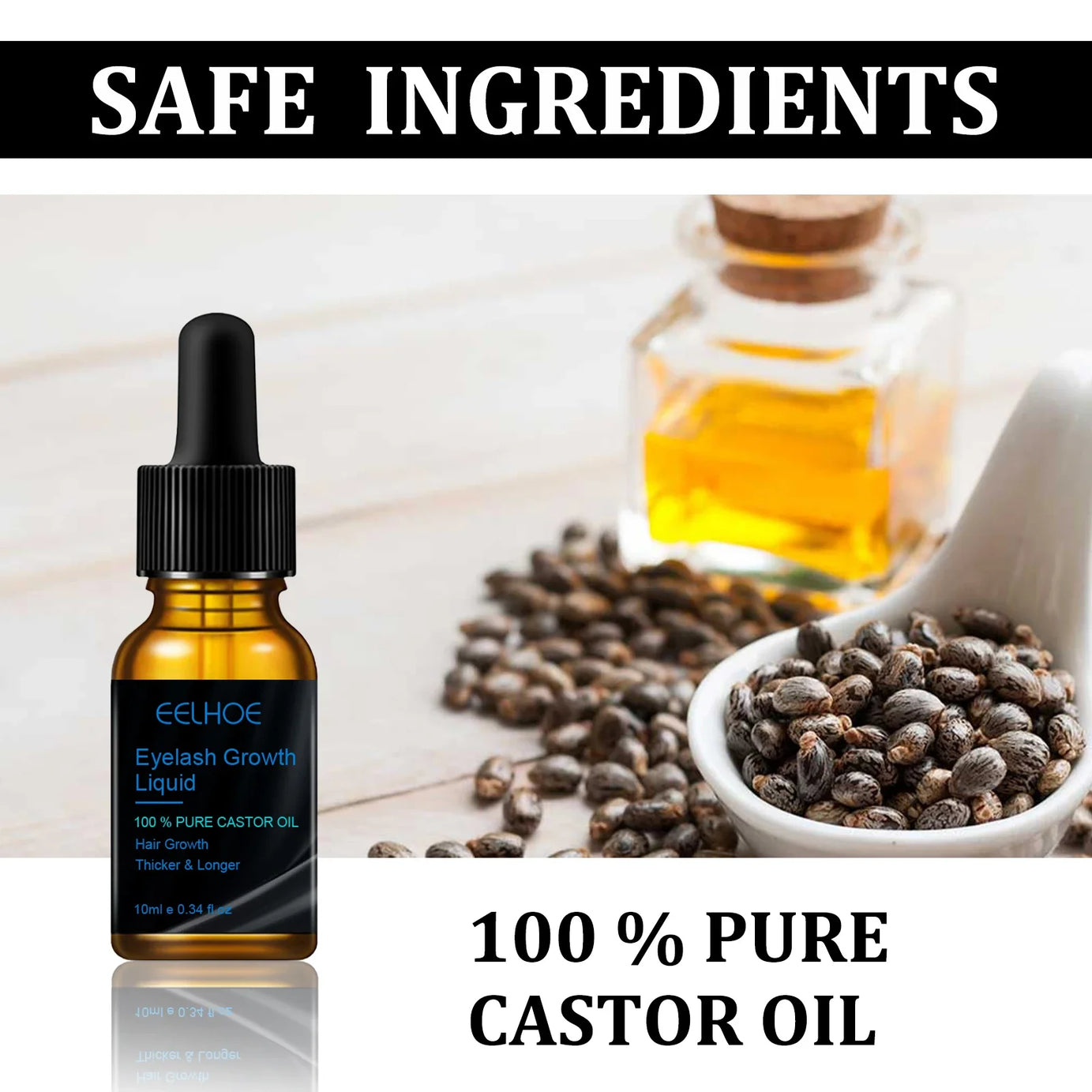 Eyebrows Natural Thick Slender Curl Curl Moist Natural Castor Oil Growth Liquid Serum Extension Eyelash Female Makeup Product