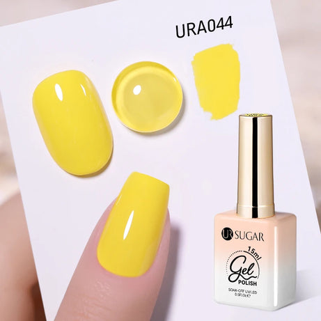Vernis gel semi-permanent UR SUGAR 15 ml, couleur blanc laiteux translucide, effet gelée, UV, semi-permanent, pour nail art, à dissoudre. Dernière tendance.