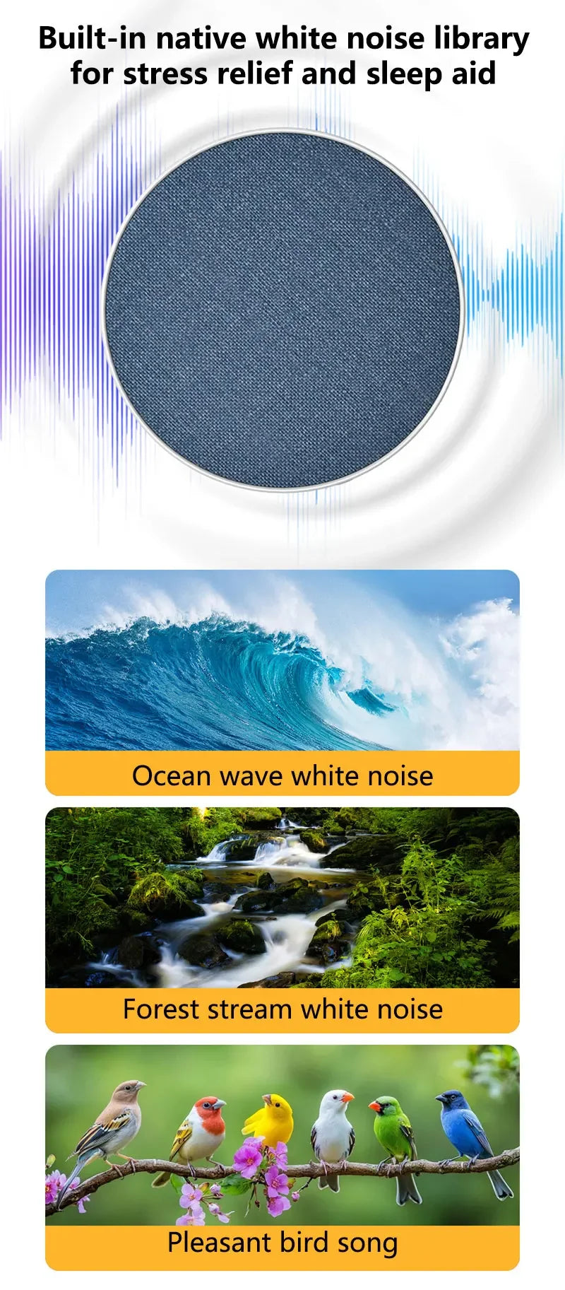Aide au sommeil par haut-parleur d'oreiller à ultrasons, son dynamique haute qualité, enceinte Bluetooth papillon 2026
