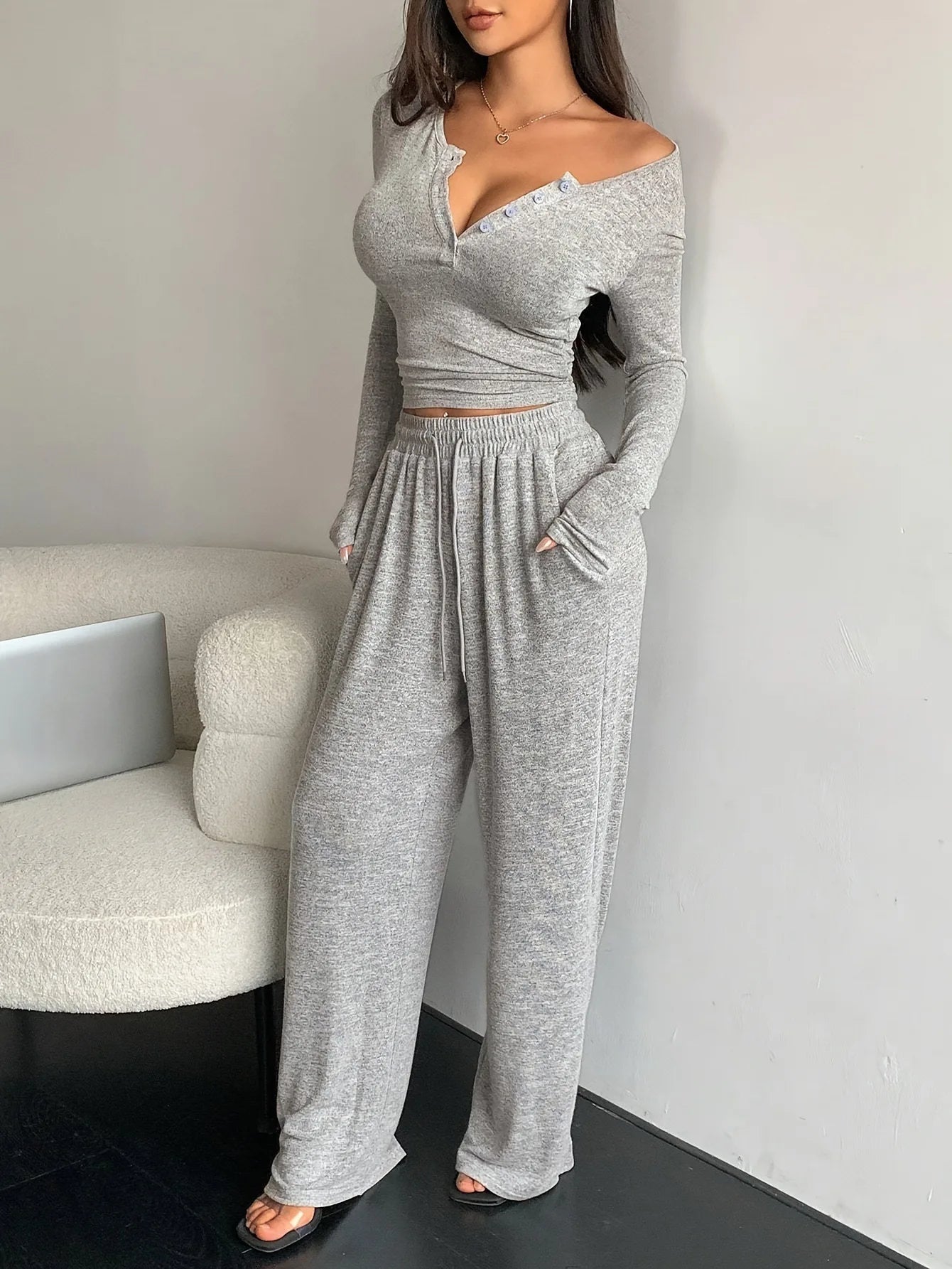 Pyjama femme, nuisette d'hiver, ensemble pyjama femme, vêtements d'intérieur, pyjama à manches longues, vêtements de nuit pour femme