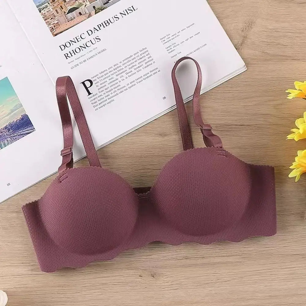 Sexy Comfort One-piece Underwear Adjustable Candy Color Pushup Bra Anti-sagging Lifting Push Up Bras Women