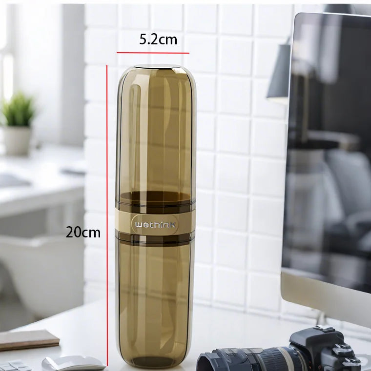 Étui de rangement portable pour brosse à dents et dentifrice, idéal pour les voyages et le camping. Protège votre brosse à dents et votre dentifrice de la saleté et des dommages.