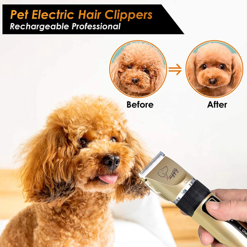 Tondeuse pour chien, tondeuse à poils pour le toilettage (animaux de compagnie/chats/chiens/lapins), kit de tondeuse et rasoir PetsFader