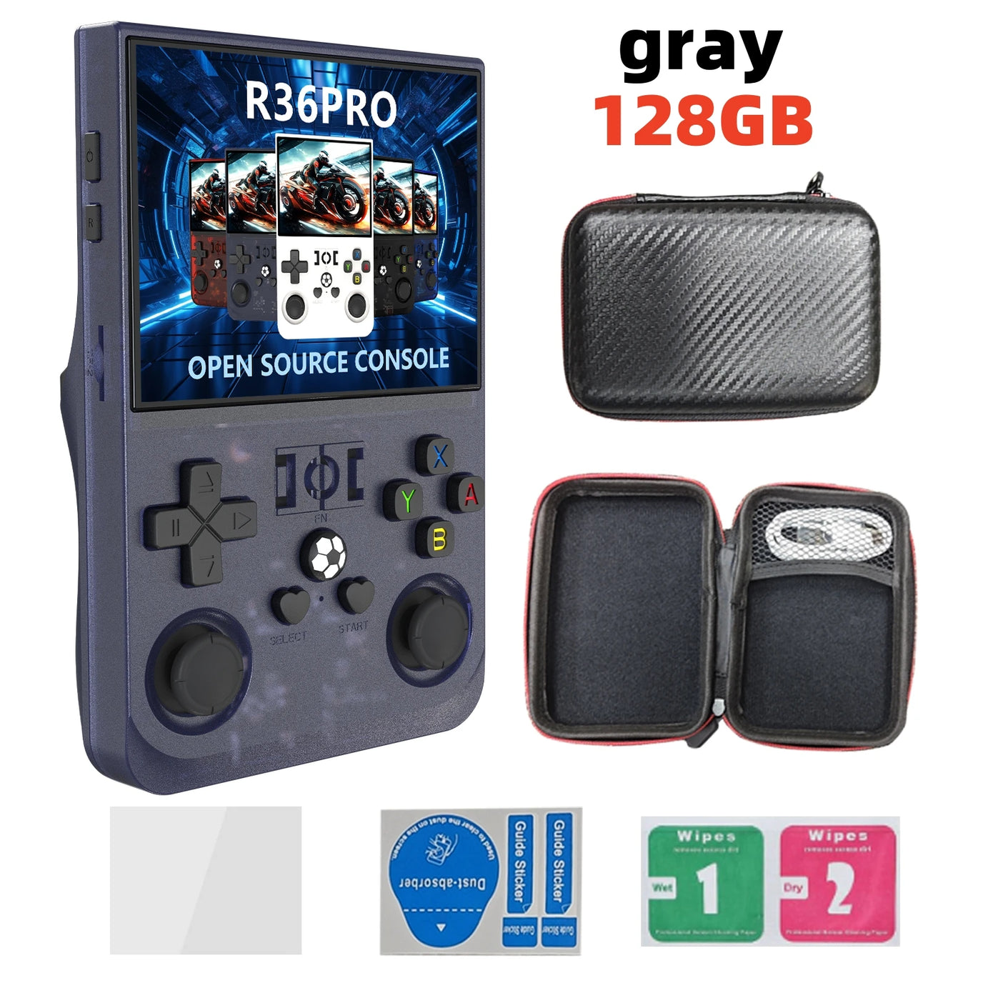 Console de jeux vidéo portable rétro R36 PRO (Open Source) sous Linux, écran IPS 3,5 pouces, 128 Go de stockage, jeux R36S