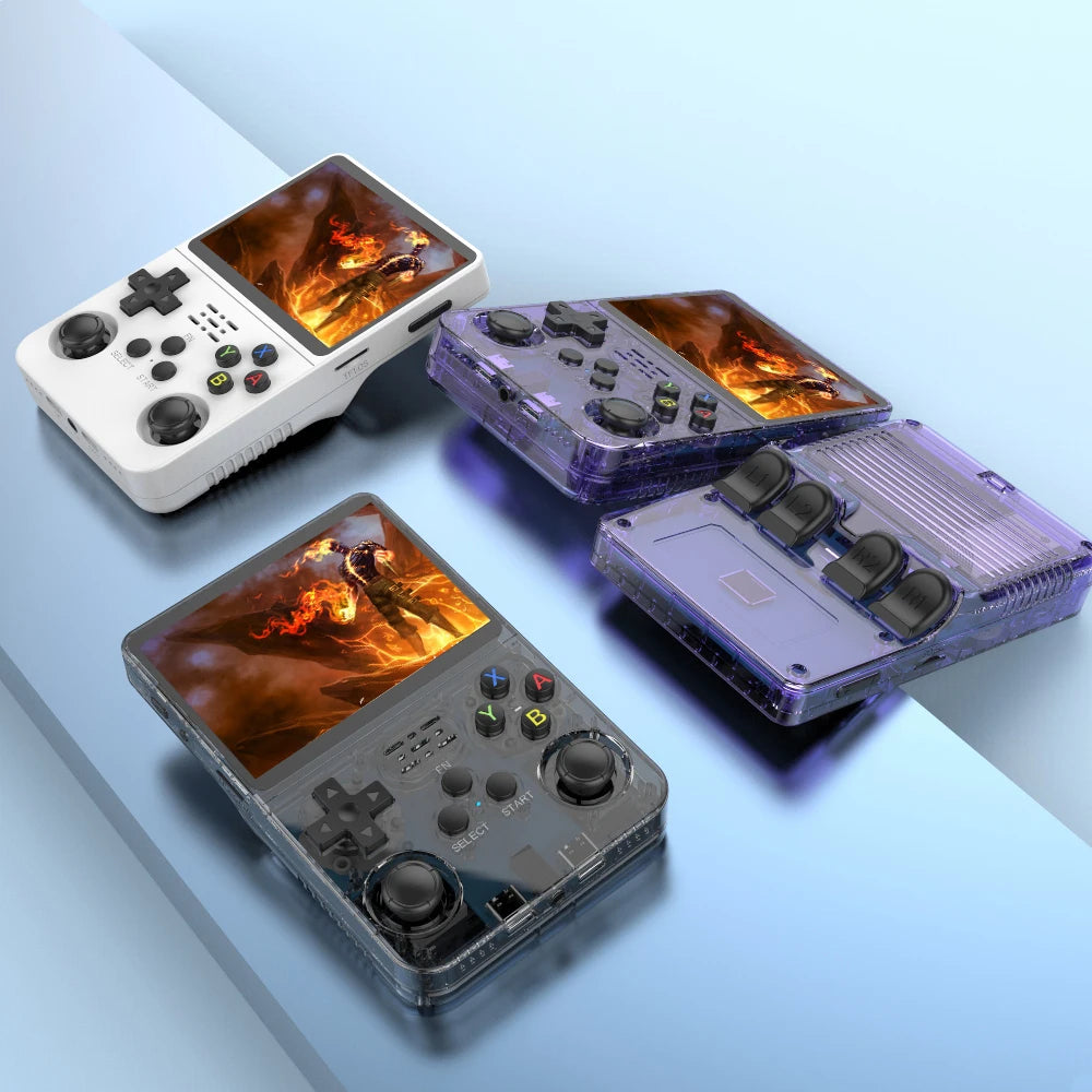 Console de jeux vidéo portable rétro R36S 128 Go, système Linux, écran IPS 3,5 pouces, lecteur vidéo de poche portable R35s Pro, jeux 64 Go