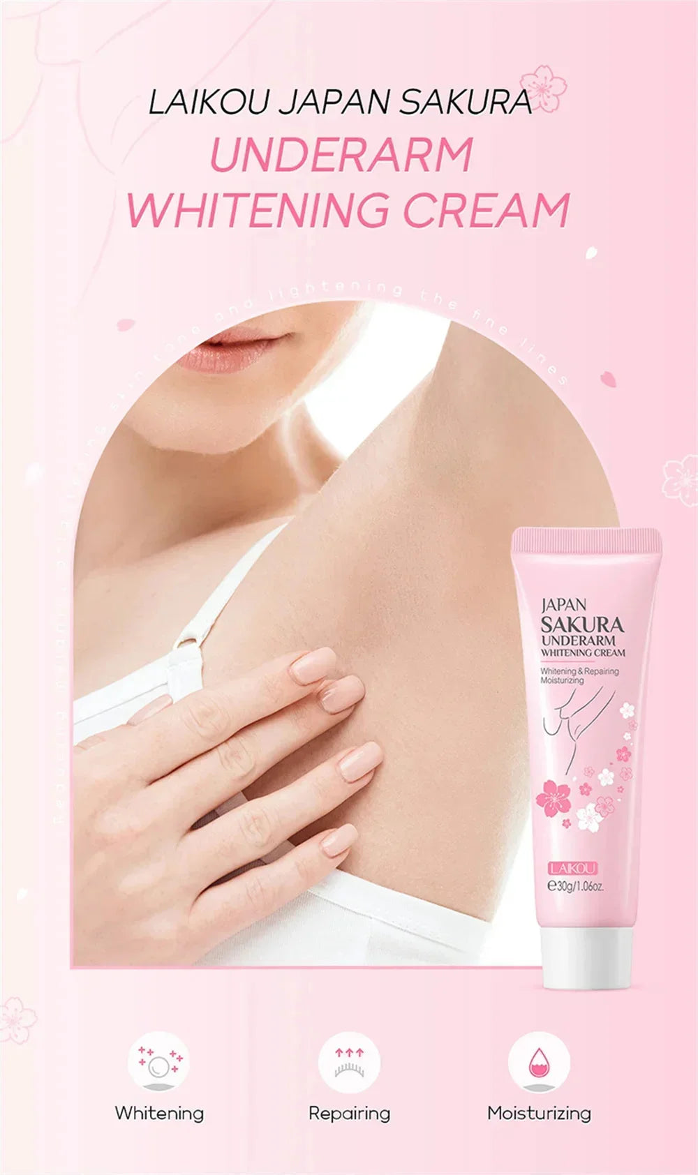 Crème éclaircissante pour peaux foncées, aisselles, cuisses, articulations internes, zone intime, soin du corps, lotion éclaircissante pour parties intimes