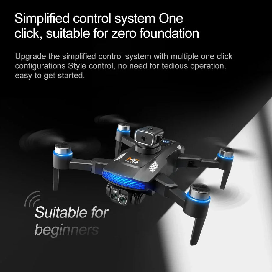 Drone M6 8K Pro original avec caméra HD 4K FPV Wi-Fi 5G pour prises de vue aériennes professionnelles. Quadricoptère radiocommandé avec écran intégré.