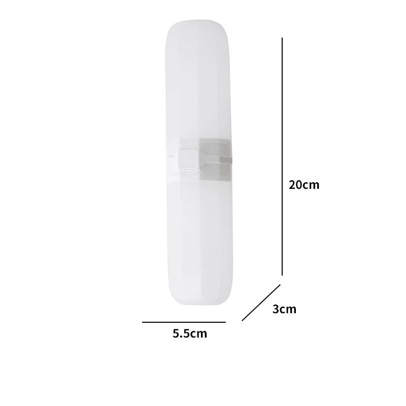 Étui de rangement portable pour brosse à dents et dentifrice, idéal pour les voyages et le camping. Protège votre brosse à dents et votre dentifrice de la saleté et des dommages.