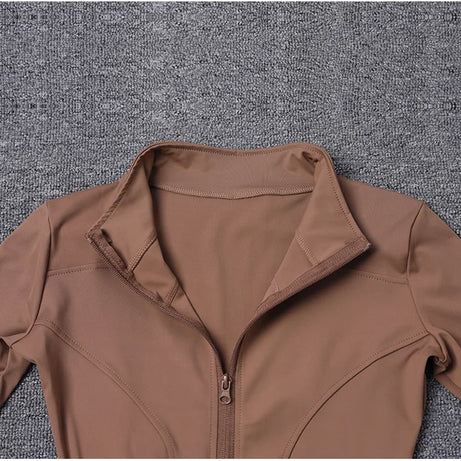 Women Sport Jacket Long Sleeve Shirt Workout Coat Gym Training Clothing Yoga Sportswear