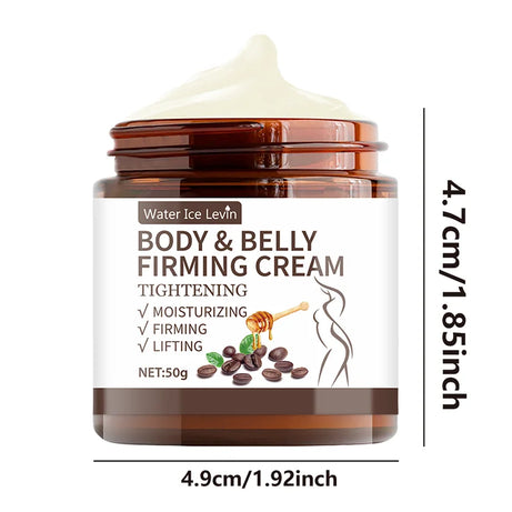 Crème raffermissante ventre plat - 60 g, extraits de plantes, hydratation intense, sans alcool, convient à tous les types de peau, sans épices, améliore l'élasticité de la peau.