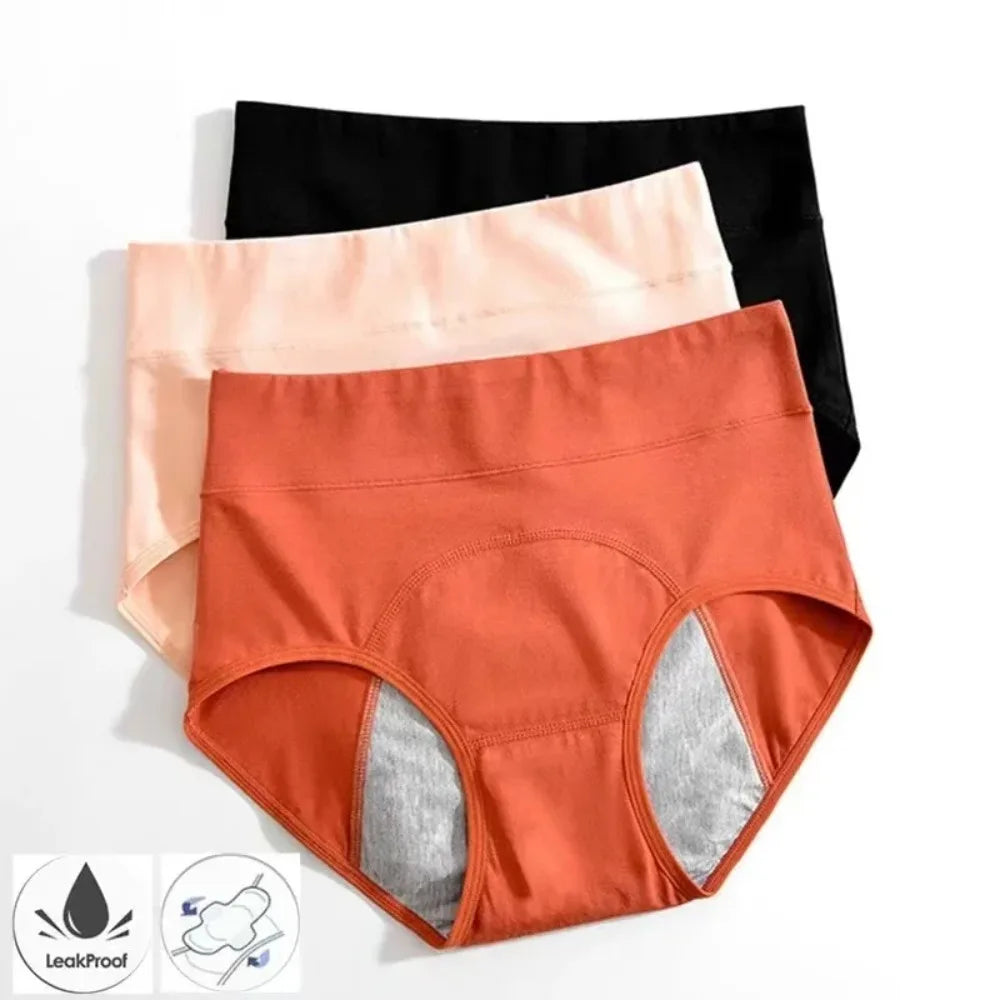 Culottes menstruelles en coton, culottes menstruelles taille haute, sous-vêtements menstruels anti-fuites, culottes menstruelles