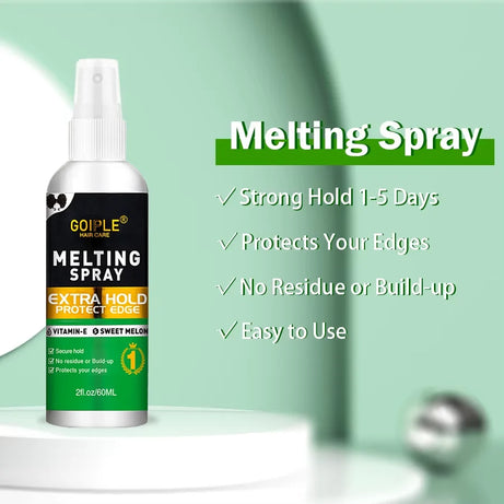 GOIPLE Lace Wig Melting Spray Toupee Adhesives Wig Frontal Closure Synthetic Hair Forehead Closure Glue with Styling Accessories