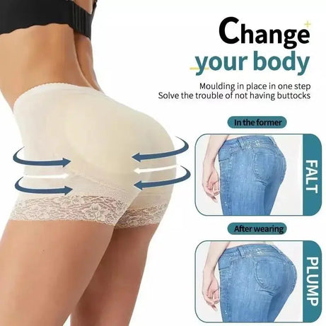 Culotte push-up femme 2025, effet fesses rebondies, rembourrée, taille haute, ventre plat, effet ventre plat.