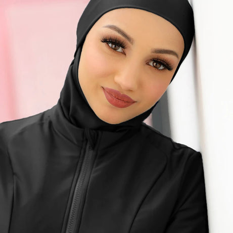Hijab de bain uni musulman pour femmes, turban instantané pour la plage, séchage rapide, idéal pour l'été.