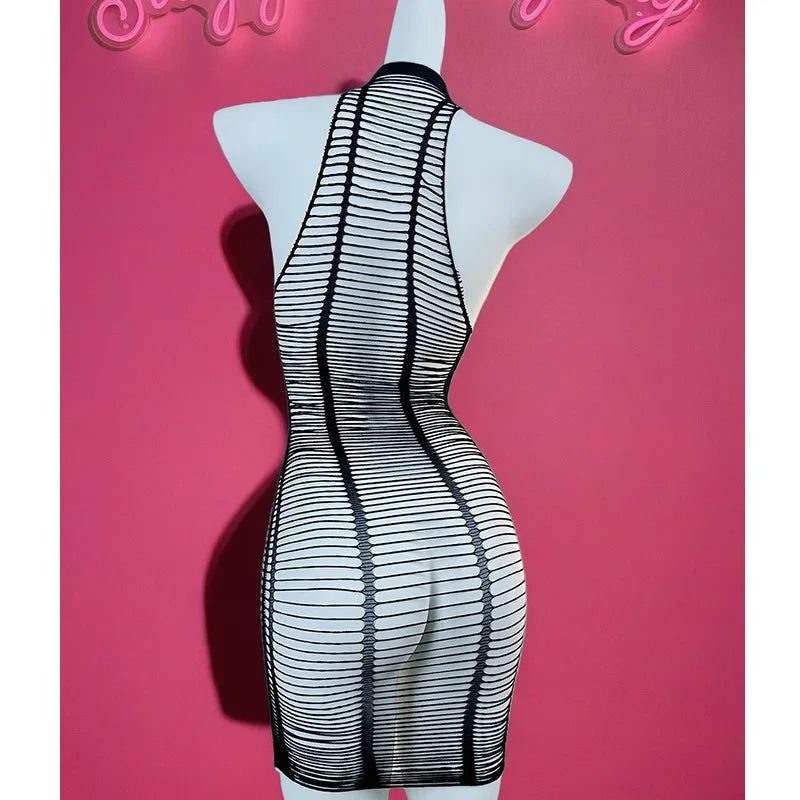 1 pièce de lingerie sexy pour femme : cache-maillot en résille sexy pour la Saint-Valentin, robe moulante ajourée sans bikini (voir DS711).