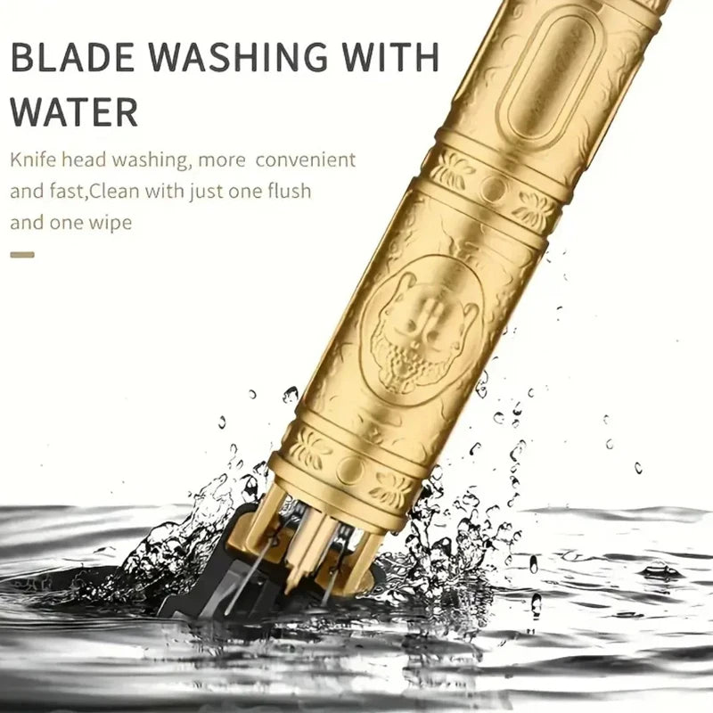 Tondeuse à cheveux professionnelle, machine de coupe de cheveux de barbier rechargeable, tondeuse en métal pour hommes