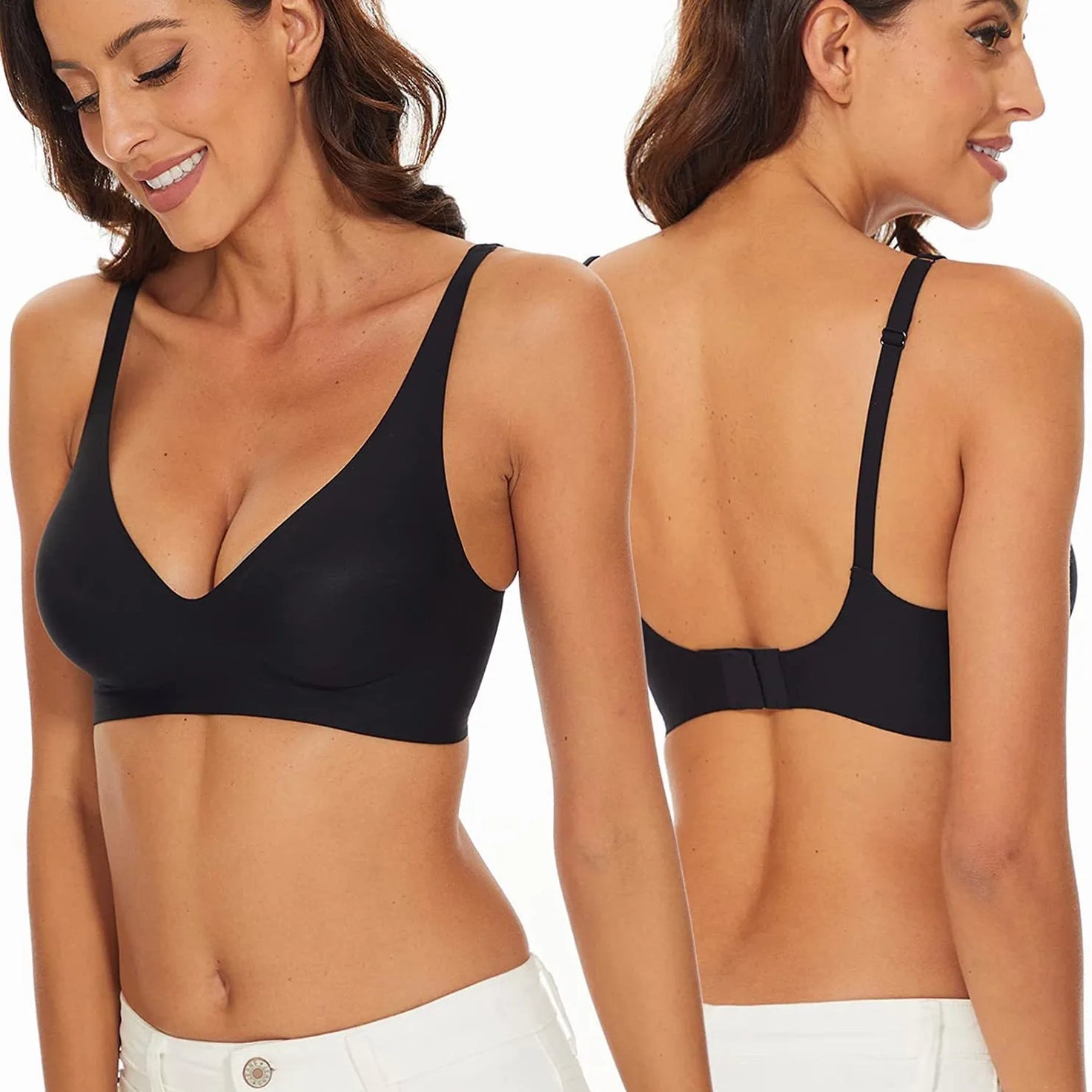 Soutien-gorge sexy sans coutures et sans armatures, soutien-gorge ajustable, sous-vêtements féminins, brassière rembourrée push-up, lingerie intime